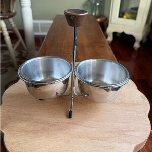 Stainless Steel MCM Condiment set with Wooden Handle